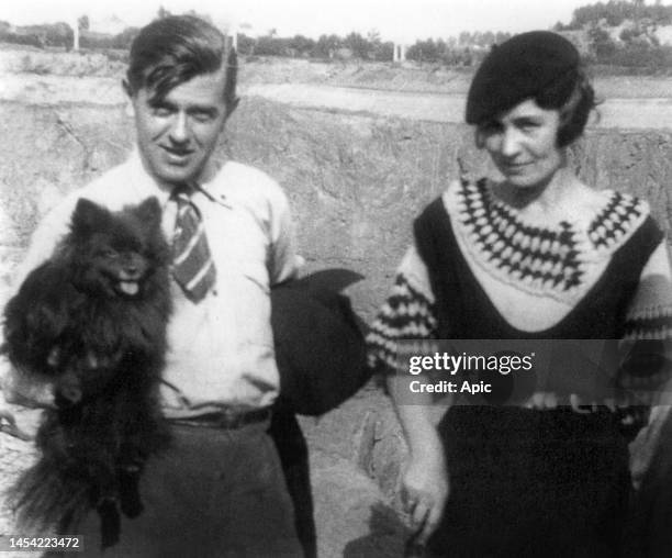 Rene Magritte and his wife Georgette Berger, circa 1937 .