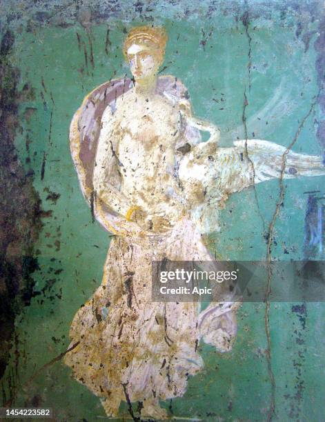 Leda and the swan, fresco, Pompeii, 1st century AD . Roman.