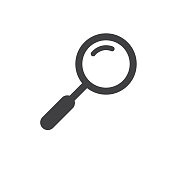 Search icon or symbol concept magnifier.
