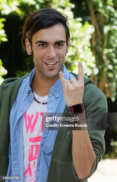 Italian singer Marco Mengoni attends the 'Dr. Seuss' The Lorax' photocall at Hotel de Russie on May 29, 2012 in Rome, Italy.