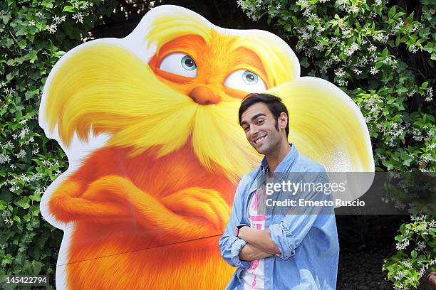 Italian singer Marco Mengoni attends the 'Dr. Seuss' The Lorax' photocall at Hotel de Russie on May 29, 2012 in Rome, Italy.