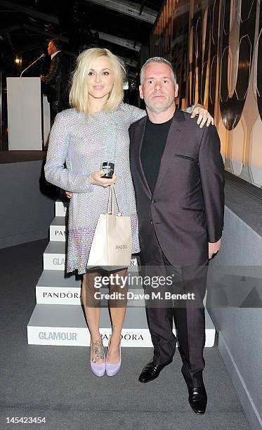 Radio Personality Of The Year Fearne Cotton and presenter Chris Moyles pose at the Glamour Women of the Year Awards in association with Pandora at...