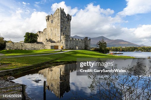 Ross Castle is a 15th-century tower house and keep on the edge of Lough Leane, in Killarney National Park, County Kerry, Ireland Ross Castle is a 15th-century tower house and keep on the edge of Lough Leane, in Killarney National Park, County Kerry, Ireland