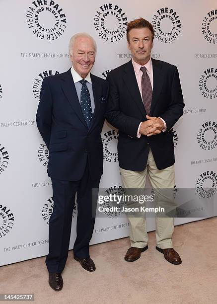 Actors Christopher Plummer and Alec Baldwin attend The Paley Center For Media Presents: An Evening With Christopher Plummer at Paley Center For Media...