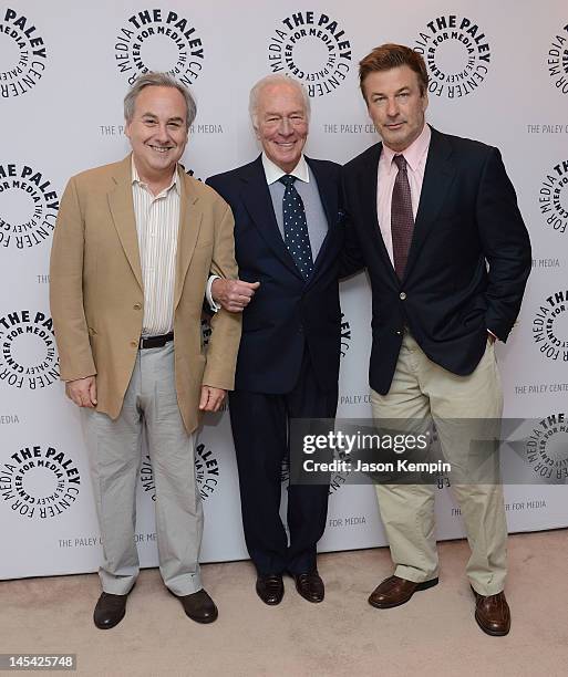 Film critic David Edelstein and actors Christopher Plummer and Alec Baldwin attend The Paley Center For Media Presents: An Evening With Christopher...