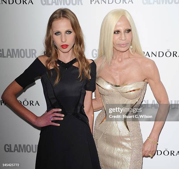 Allegra Versace and Donatella Versace attend Glamour Women of the Year Awards 2012 at Berkeley Square Gardens on May 29, 2012 in London, England.