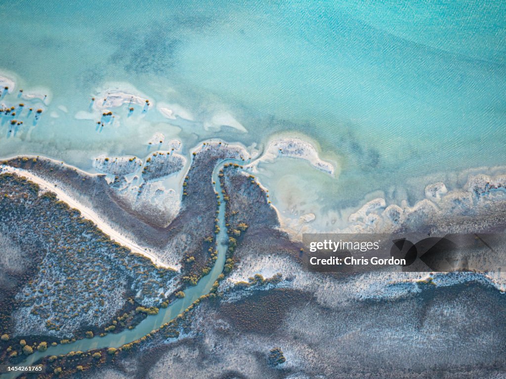Aerial abstract of beautiful coastline