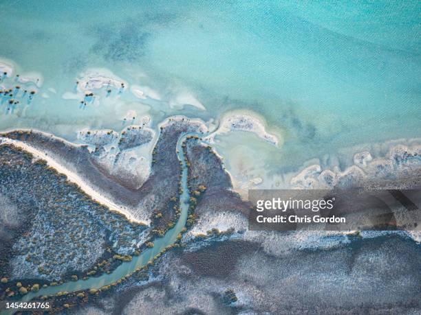 aerial abstract of beautiful coastline - ocean above stock pictures, royalty-free photos & images