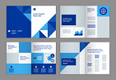 Brochure design template with abstract geometric graphics — Avery System, IpsumCo Series