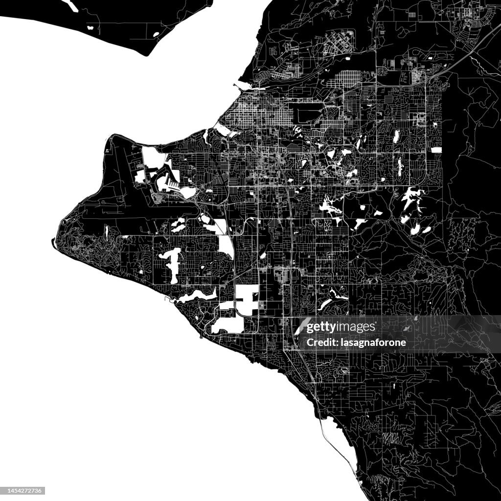 Anchorage, Alaska Vector Map