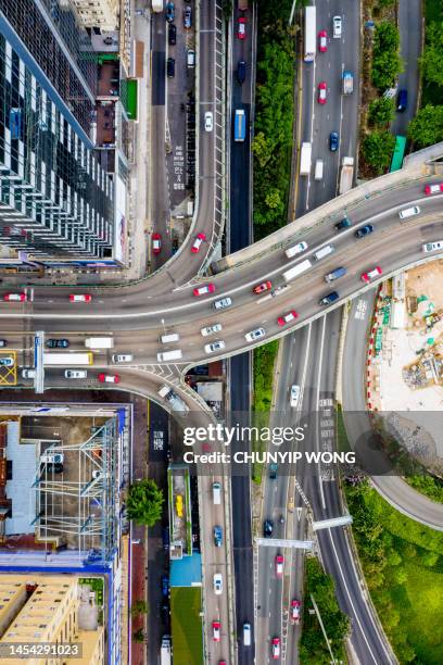 drone view of hong kong city - eastern avenue stock pictures, royalty-free photos & images