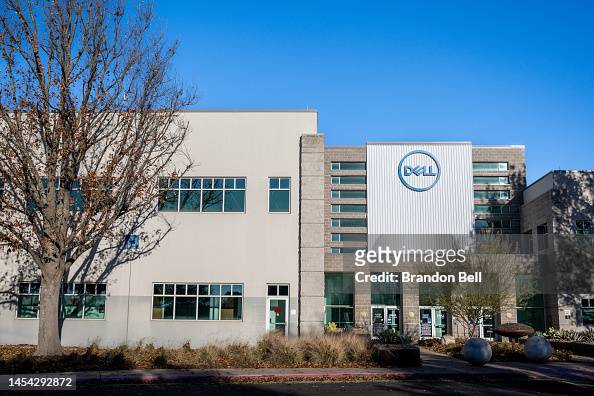 The exterior of a Dell Technologies office building is seen on... News  Photo - Getty Images
