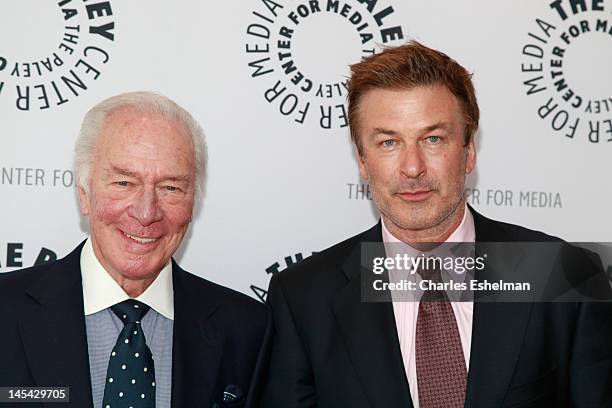 Academy Award winning actor Christopher Plummer and actor Alec Baldwin attend An Evening with Christopher Plummer at The Paley Center for Media on...