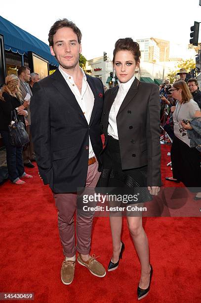 Actor Sam Claflin and actress Kristen Stewart arrive at the screening of Universal Pictures' "Snow White and the Huntsman" held at Westwood Village...