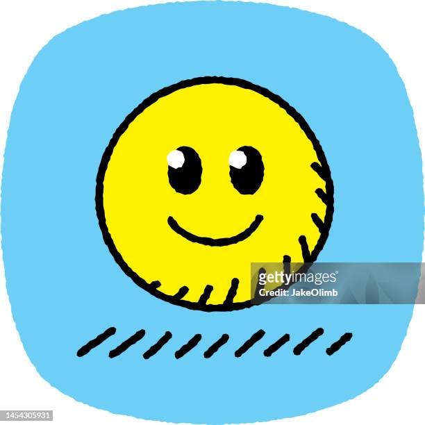 smiley face doodle 7 - smiley face emoticon stock illustrations