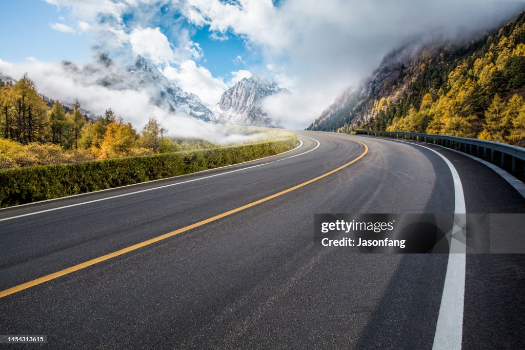 Mountain Road in Autumn