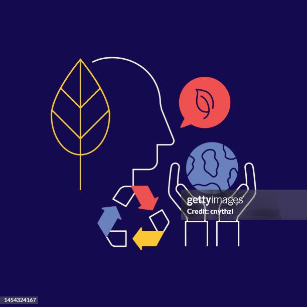 illustrations, cliparts, dessins animés et icônes de illustration vectorielle conceptuelle liée à la sensibilisation à l’environnement. changement climatique, vigilance, pollution, action climatique. - action climatique