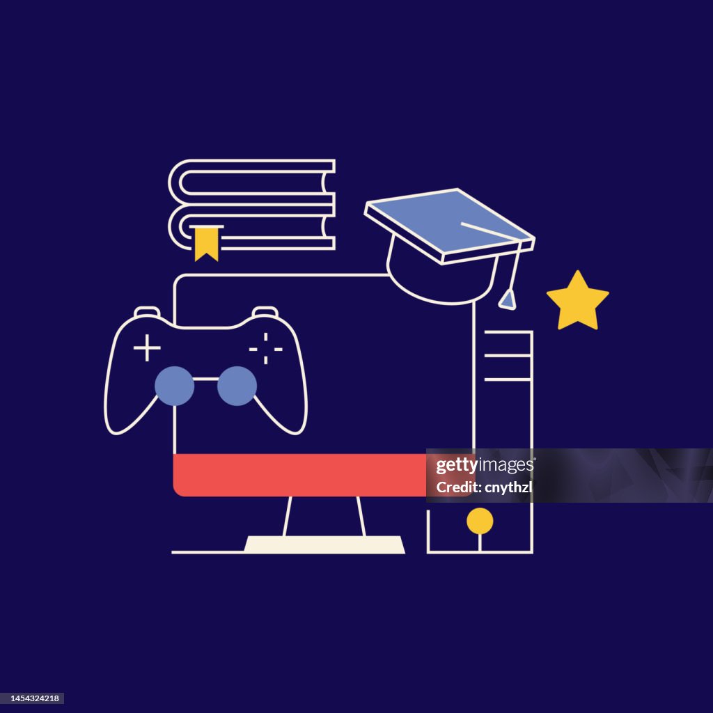 Educational Games Related Conceptual Vector Illustration Gamification ...