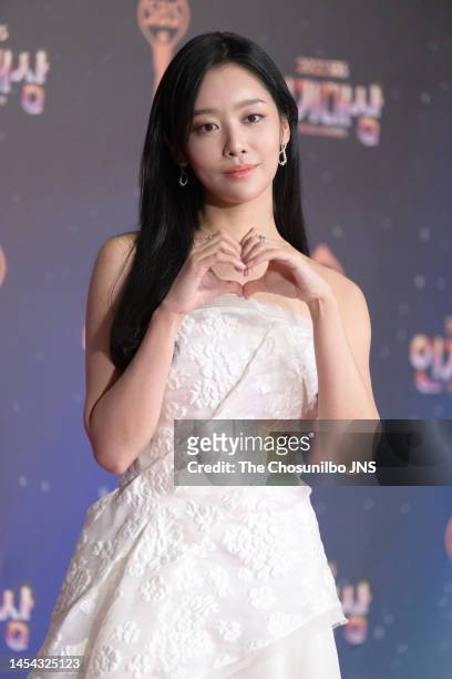 South Korean actress Cha Joo-young attends the 2022 SBS Drama Awards at SBS Prism Tower on December 31, 2022 in Seoul, South Korea.