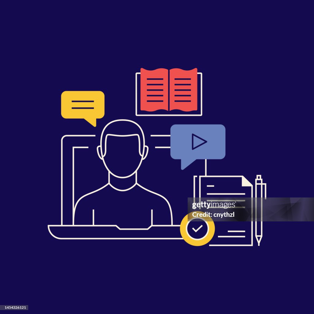 Online Tutorials Related Conceptual Vector Illustration Internet ...