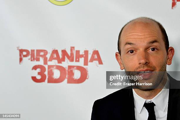 Actor Paul Scheer arrives at the Premiere of Dimension Films' "Piranha 3DD" at The Mann Chinese 6 on May 29, 2012 in Los Angeles, California.