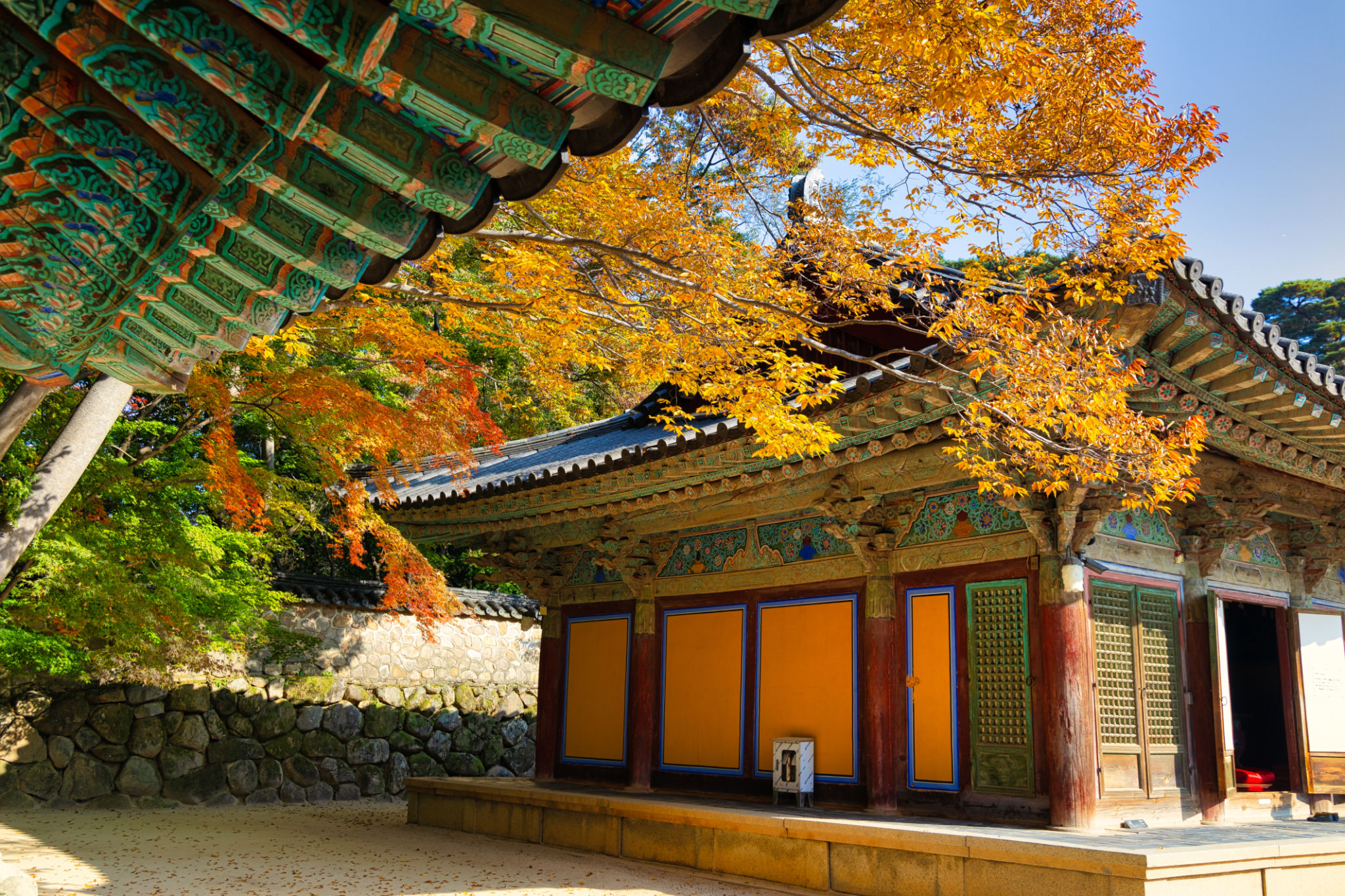 Ancient Bulguksa Temple in Gyeongju, South Korea Ancient Bulguksa Temple in Gyeongju, South Korea