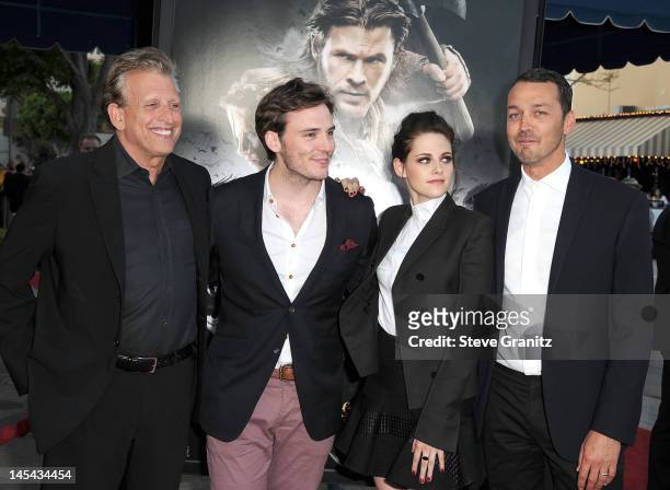 Producer Joe Roth, actors Sam Claflin and Kristen Stewart and director Rupert Sanders arrives at the "Snow White And The Huntsman at Westwood Village...