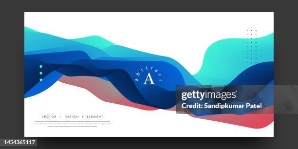 abstract colorful vector background, color flow liquid wave - fractal stock illustrations