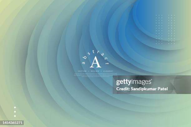 abstract waved background with layers. trendy covers design. vector illustration in modern art style. - saturated stock illustrations