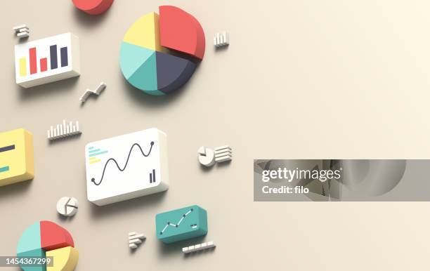 data statistics chart graph 3d analysis background - circle graph stock illustrations