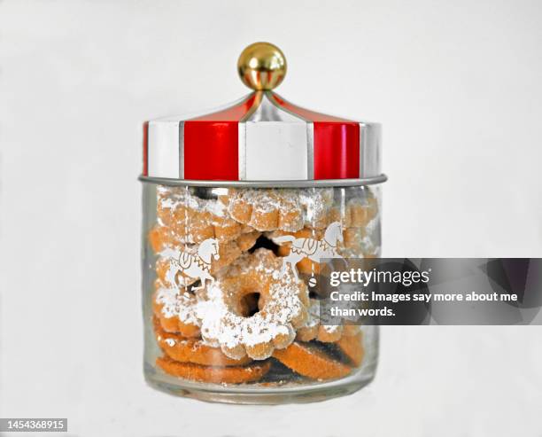 jar in the shape of a circus is full of delicious cookies. - cookies jar stock pictures, royalty-free photos & images