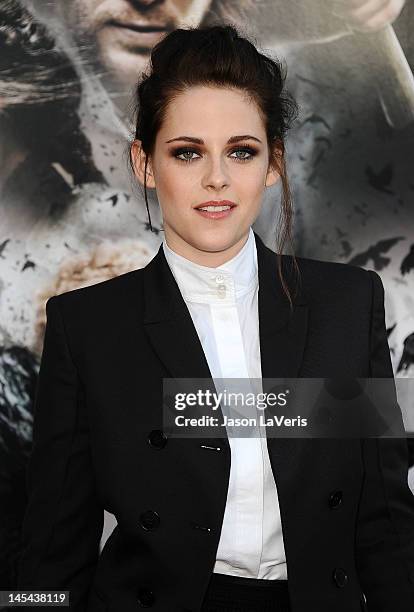 Actress Kristen Stewart attends a screening of "Snow White and The Huntsman" at Westwood Village on May 29, 2012 in Los Angeles, California.