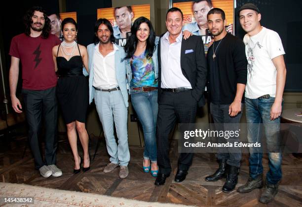 Director Jesse Baget, Olga Segura, Hector Jimenez, Maria Conchita Alonso, Tom Sizemore, Wilmer Valderrama and Juan Carlos Segura arrive at the Los...