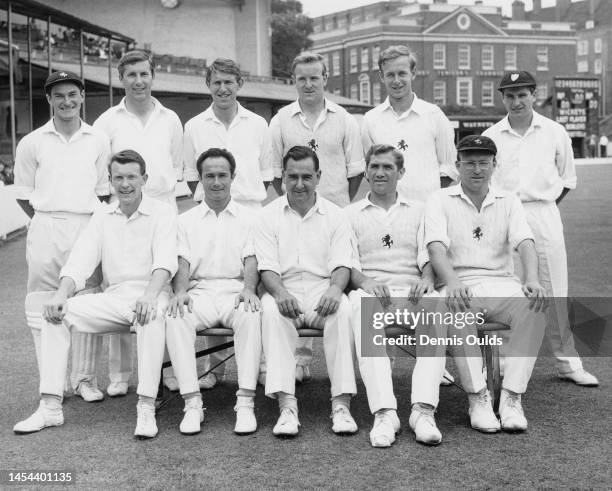 The 1966 County Championship Kent County Cricket Club from left to right Alan Knott , John Prodger, Brian Luckhurst, John Dye, Derek Underwood and...