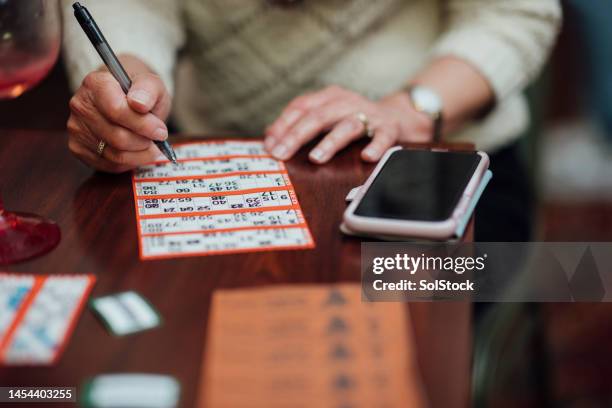 the winning ticket - bingo stockfoto's en -beelden
