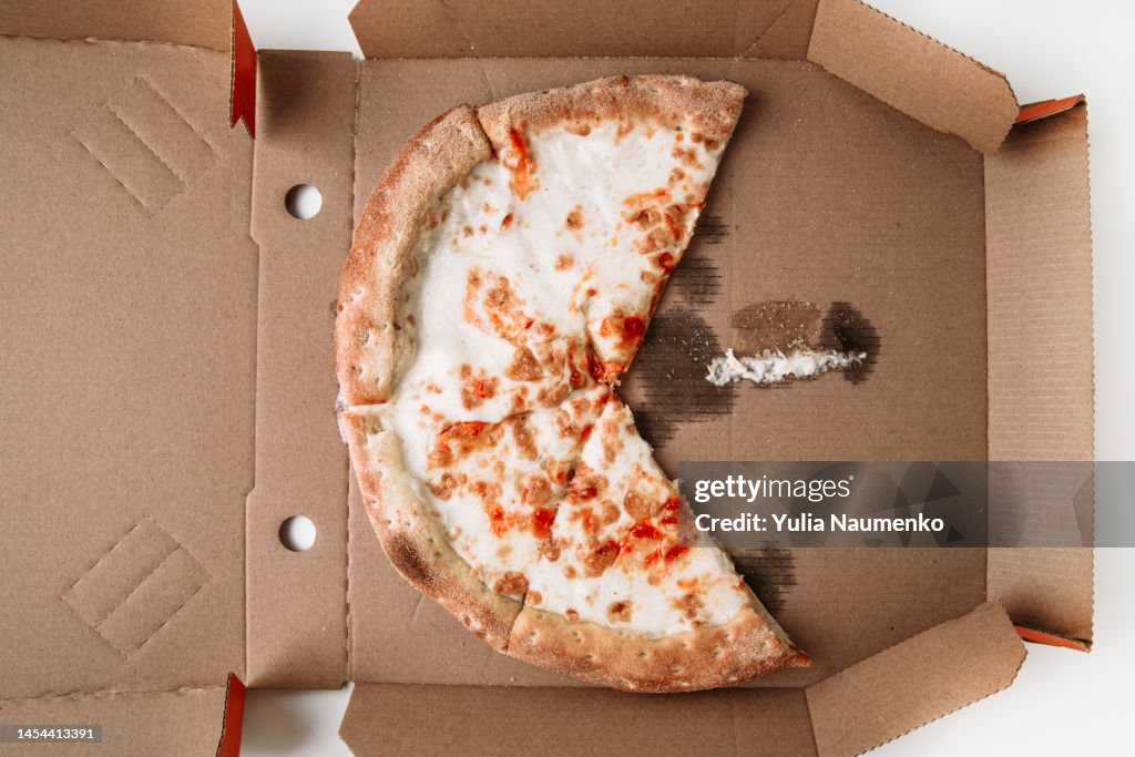 Pizza in a box. Food delivery concept.