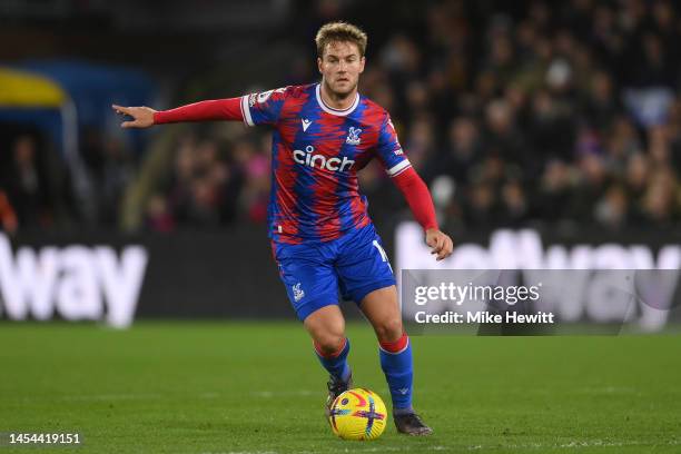 Joachim Andersen of Crystal Palace in action during the Premier League match between Crystal Palace and Tottenham Hotspur at Selhurst Park on January...