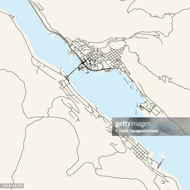 juneau, alaska, usa vector map - alaskan flag stock illustrations