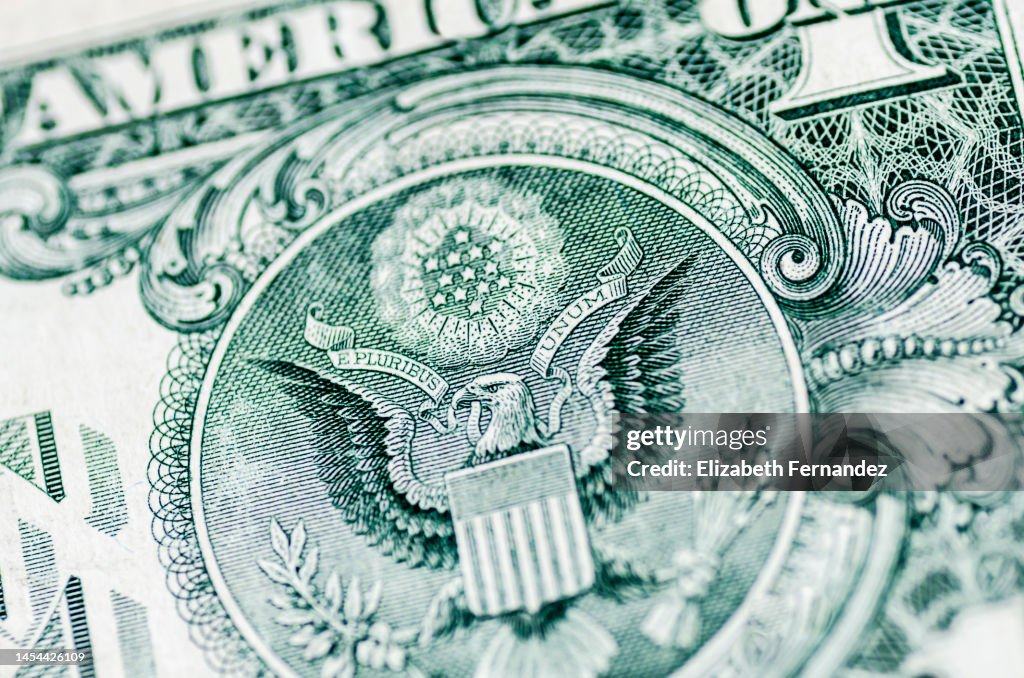 E Pluribus Unum'. US dollar bill.