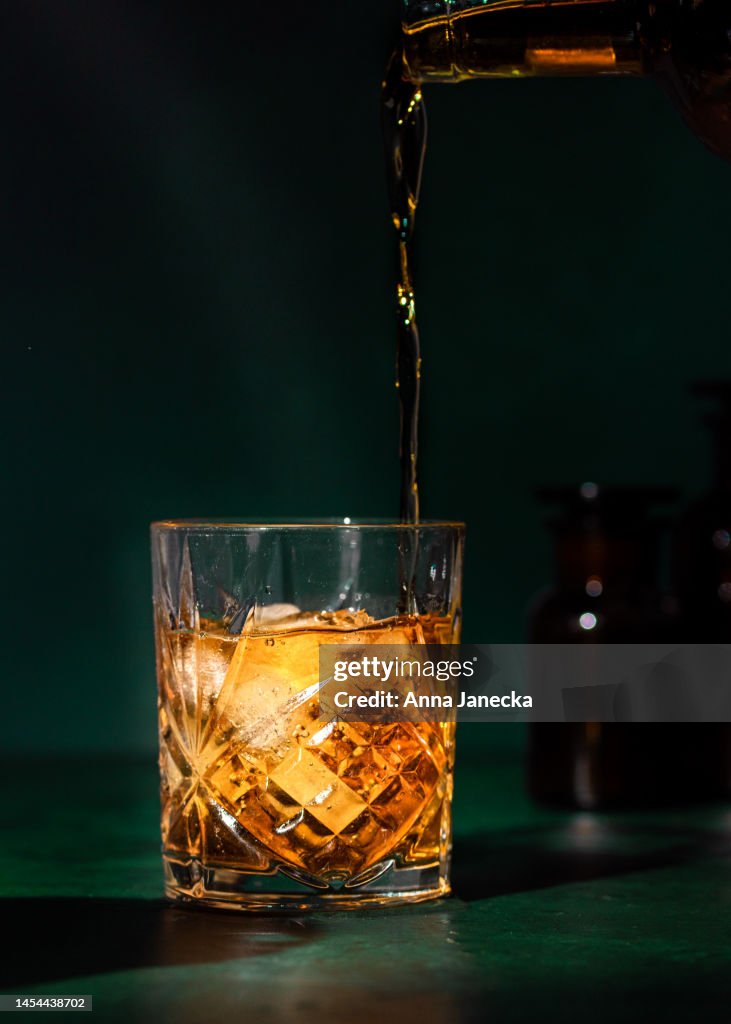 Whiskey on rocks