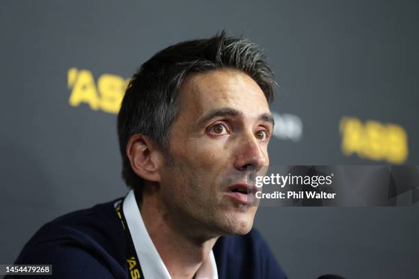 Tournament Director Nicolas Lamperin speaks t the media during day five of the 2023 ASB Classic Women's at the ASB Tennis Arena on January 06, 2023...