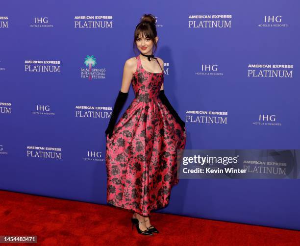 Julia Butters attends the 2023 Palm Springs International Film Festival Awards Night Gala at Palm Springs Convention Center on January 05, 2023 in...