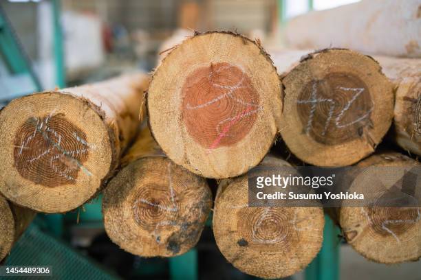 unattended image of a wood sawmill - chichibu saitama stock pictures, royalty-free photos & images