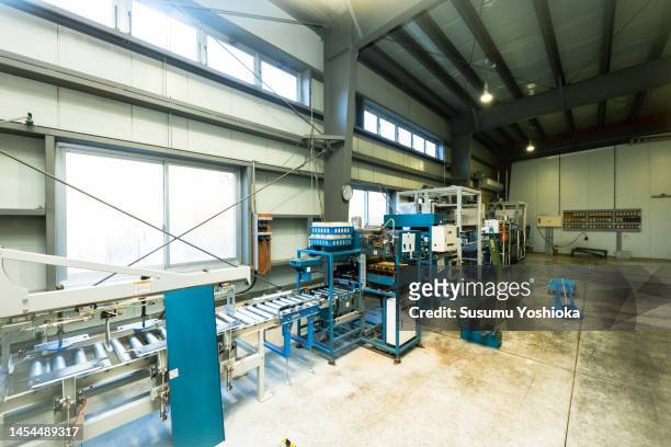 unattended image of a mushroom production plant - chichibu saitama stock pictures, royalty-free photos & images