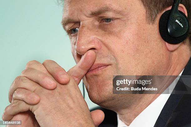 General Secretary Jerome Valcke during the announcement of host cities of Confederations Cup 2013 at Sheraton Hotel on May 30, 2012 in Rio de...