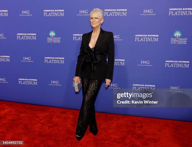 Jamie Lee Curtis attends the 2023 Palm Springs International Film Festival Awards Night Gala at Palm Springs Convention Center on January 05, 2023 in...