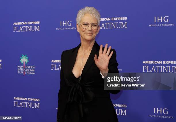 Jamie Lee Curtis attends the 2023 Palm Springs International Film Festival Awards Night Gala at Palm Springs Convention Center on January 05, 2023 in...