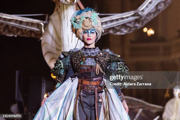 Participant attends the Three Kings Parade in Madrid on January 05, 2023 in Madrid, Spain.