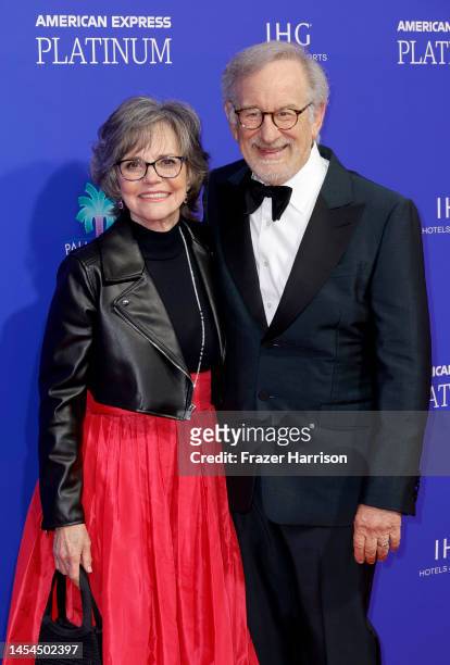 Sally Field and Steven Spielberg attend the 34th Annual Palm Springs International Film Awards at Palm Springs Convention Center on January 05, 2023...
