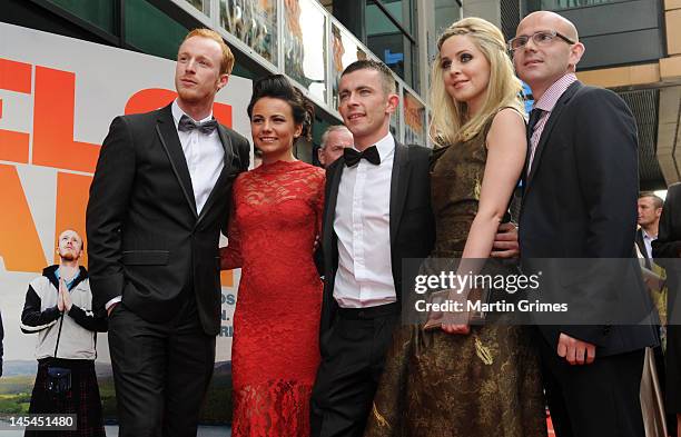 William Ruane, Jasmin Riggins, Paul Brannigan, Siobhan Reilly and Gary Maitland attend the "The Angels' Share" UK premiere at Cineworld Glasgow on...